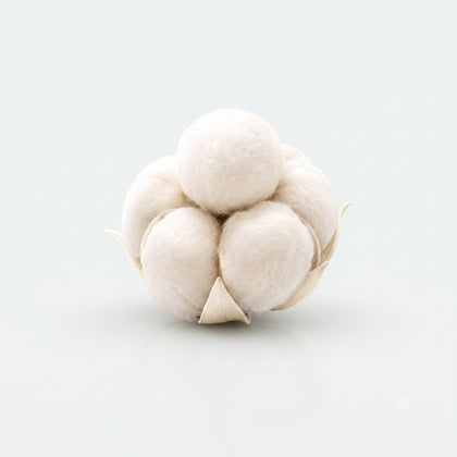 Premium U.S. cotton boll with an American flag emblem