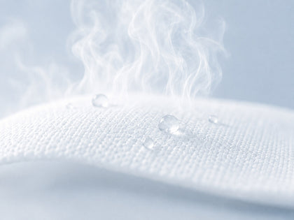 A cotton wipe surrounded by purified steam inside a sterilization chamber